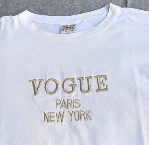 90s vogue 刺繍 logo tee 小岩店