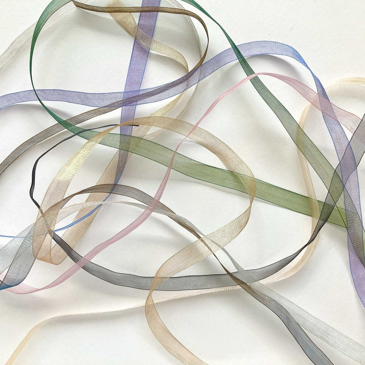 MOKUBA 偏光オーガンジーリボン 8mm(2m〜)