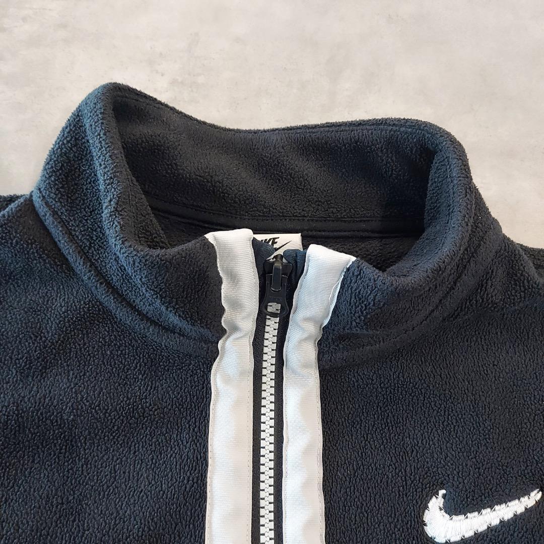 NIKE ナイキ フリース 古着 ハーフジップ ショート丈 XL 黒 16524 NIKE ナイキ フリース 古着 ハーフジップ ショート丈 XL 黒 16524 | fuufu