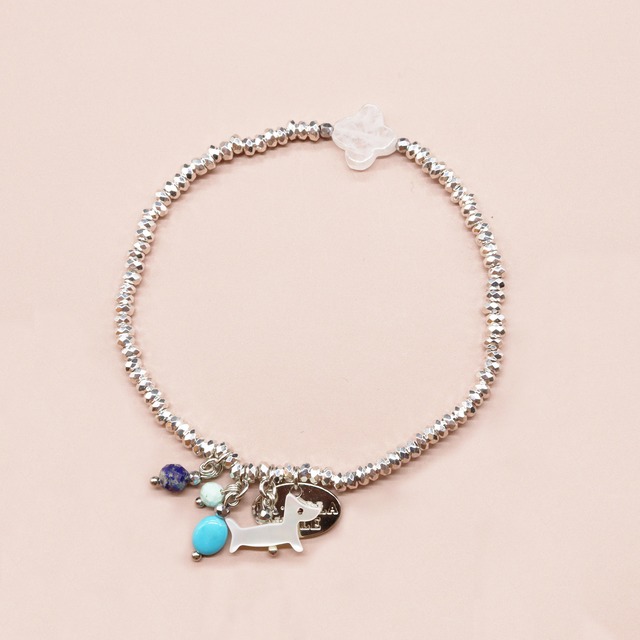 【Pink! Pink! Pink!】水紋天珠×ローズクォーツ×ピンクシェル×マザーオブパール ブレスレット