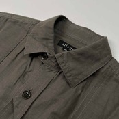 allegri アレグリ リネン&コットン 半袖 サファリ シャツ サイズ 48(L) /グレージュ系/ミリタリー/三陽商会