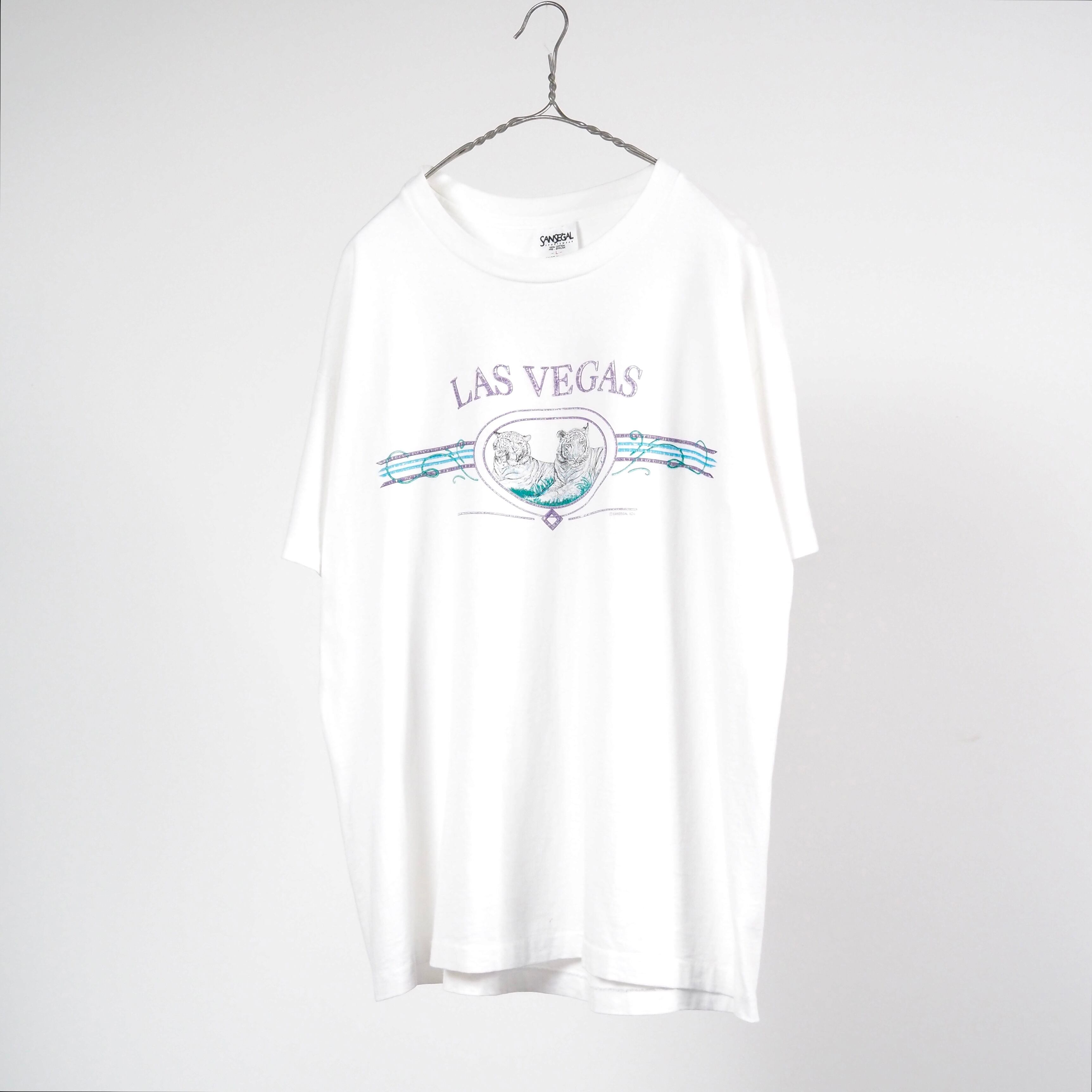90’s LAS VEGAS souvenir T-shirt L USA製 Tシャツ ホワイト