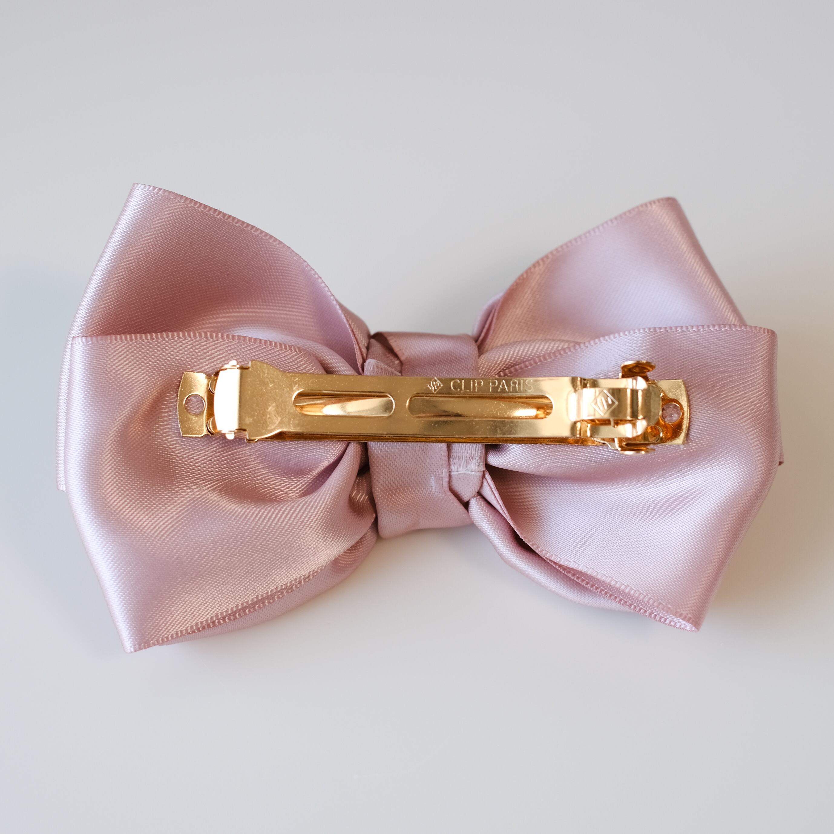 リボンバレッタ(大/ピンクベージュマカロン) | AnneCouture