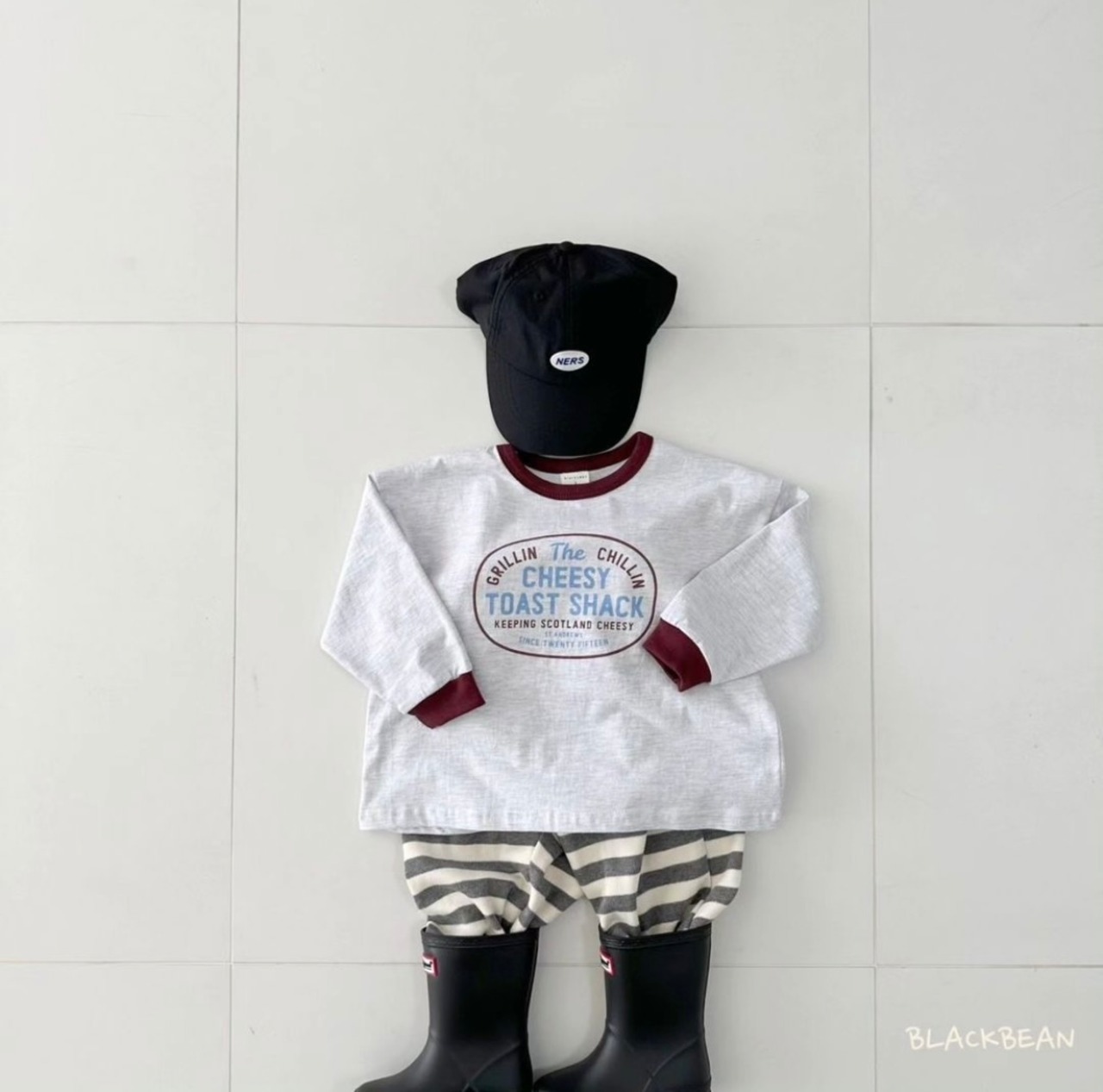 【Black Bean】toastリブラインロンT(melange)90〜120cm【230904bb】 - 13