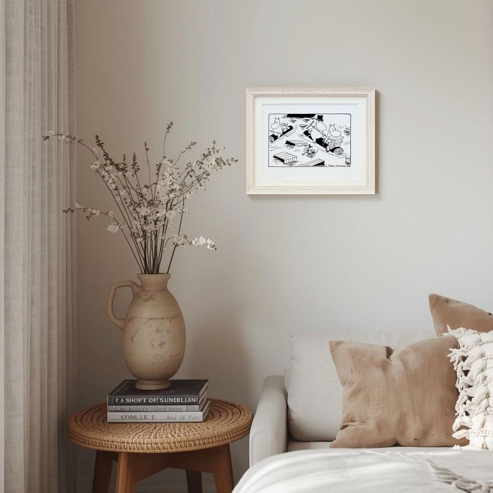 ムーミン 北欧 Putinki「ハブ セーリング」送料無料 フレーム選択可能 展示用フック付アートポスター 絵画 インテリア アート