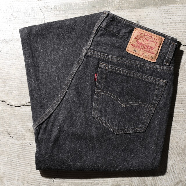 Mint 33×34 Levi’s 501-0658 93年 先染めブラックデニムパンツ リーバイス