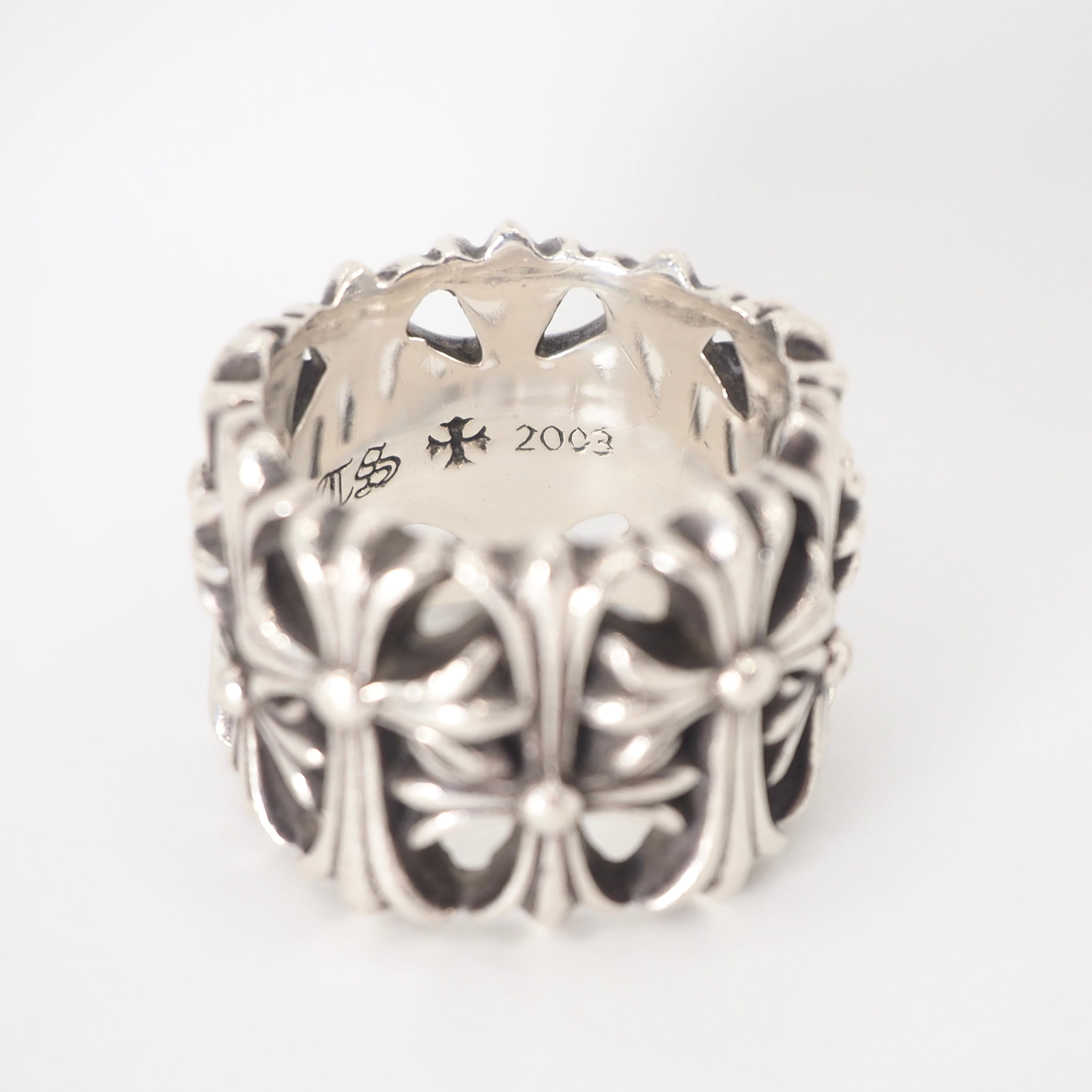 CHROME HEARTS 約14号 セメタリークロス リング シルバー925 クロム