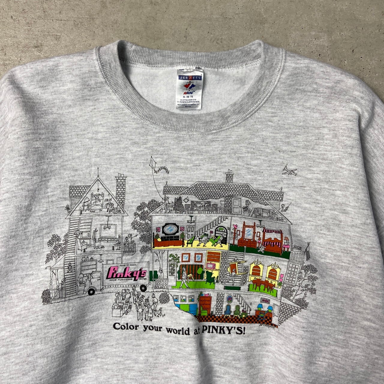 00年代 Color your world at PINKY'S アート ART プリントスウェット