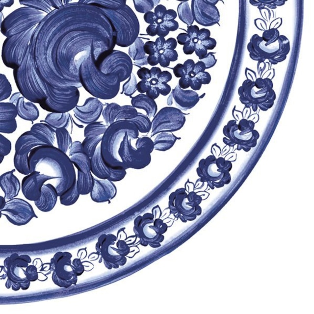 予約商品｜10月中旬入荷｜2025秋冬【Maki】バラ売り2枚 ランチサイズ ペーパーナプキン Rose Plate ホワイト