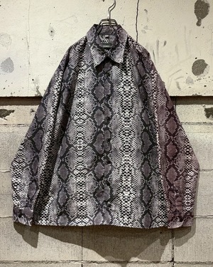 【Caka otto】Beautiful Gradation Pattern Vintage Loose L/S Shirt