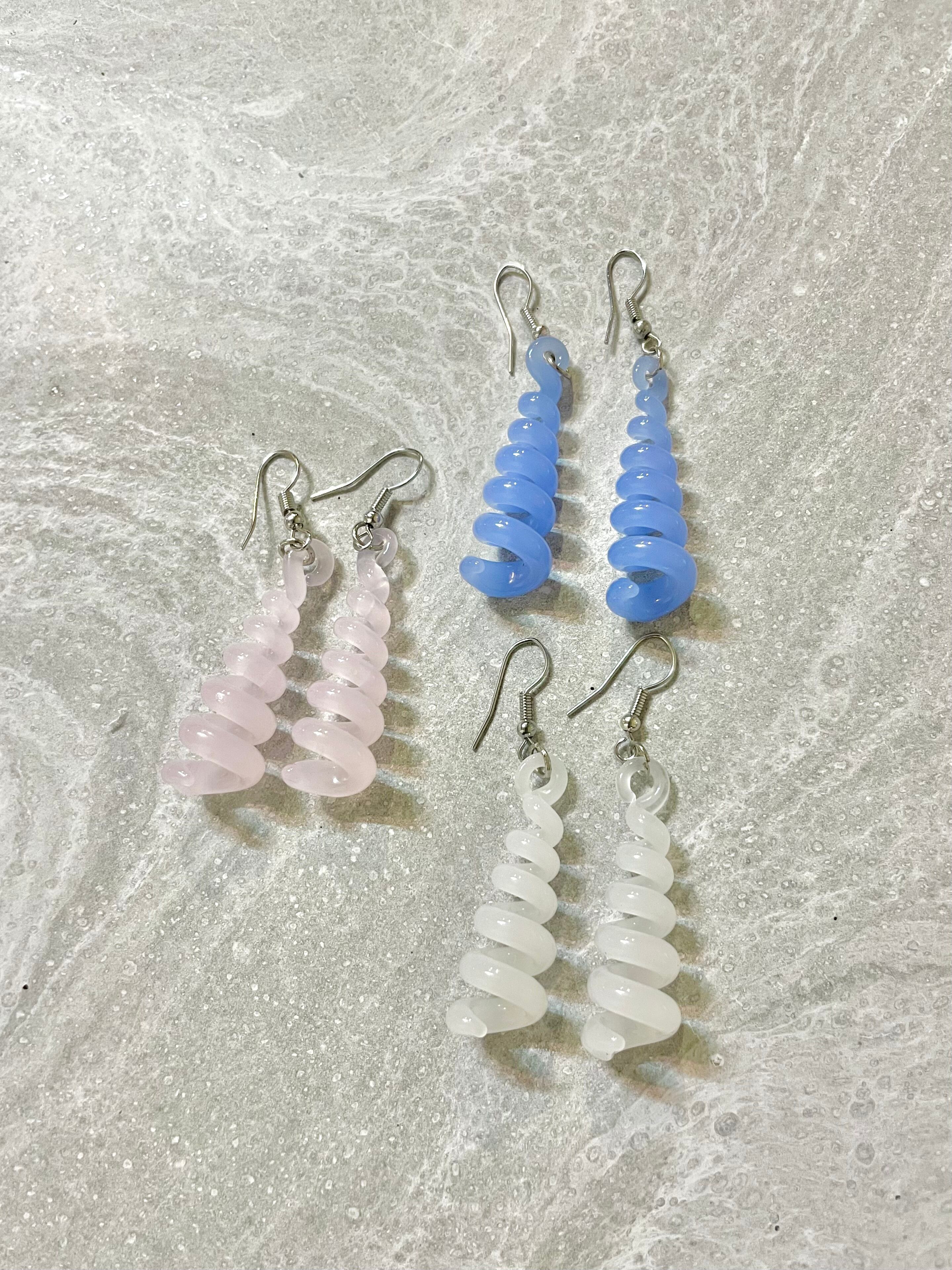 Glass charm earrings