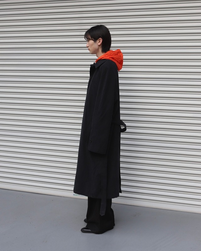 micro suede over size soutien collar coat