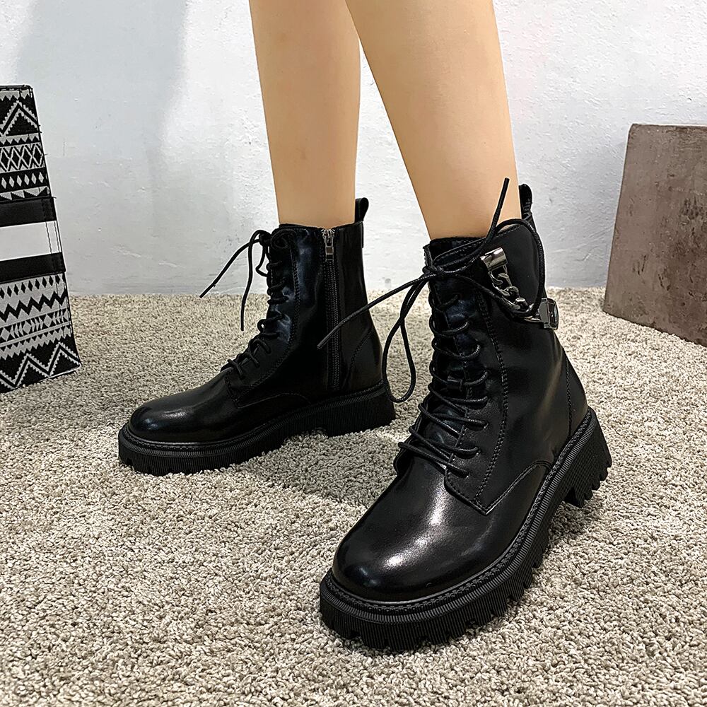 ブーツスタイルショートレッドカジュアルジッパーソリッド カラー 靴 シューズ ソリッドカラー フェイクシューズ68713138573