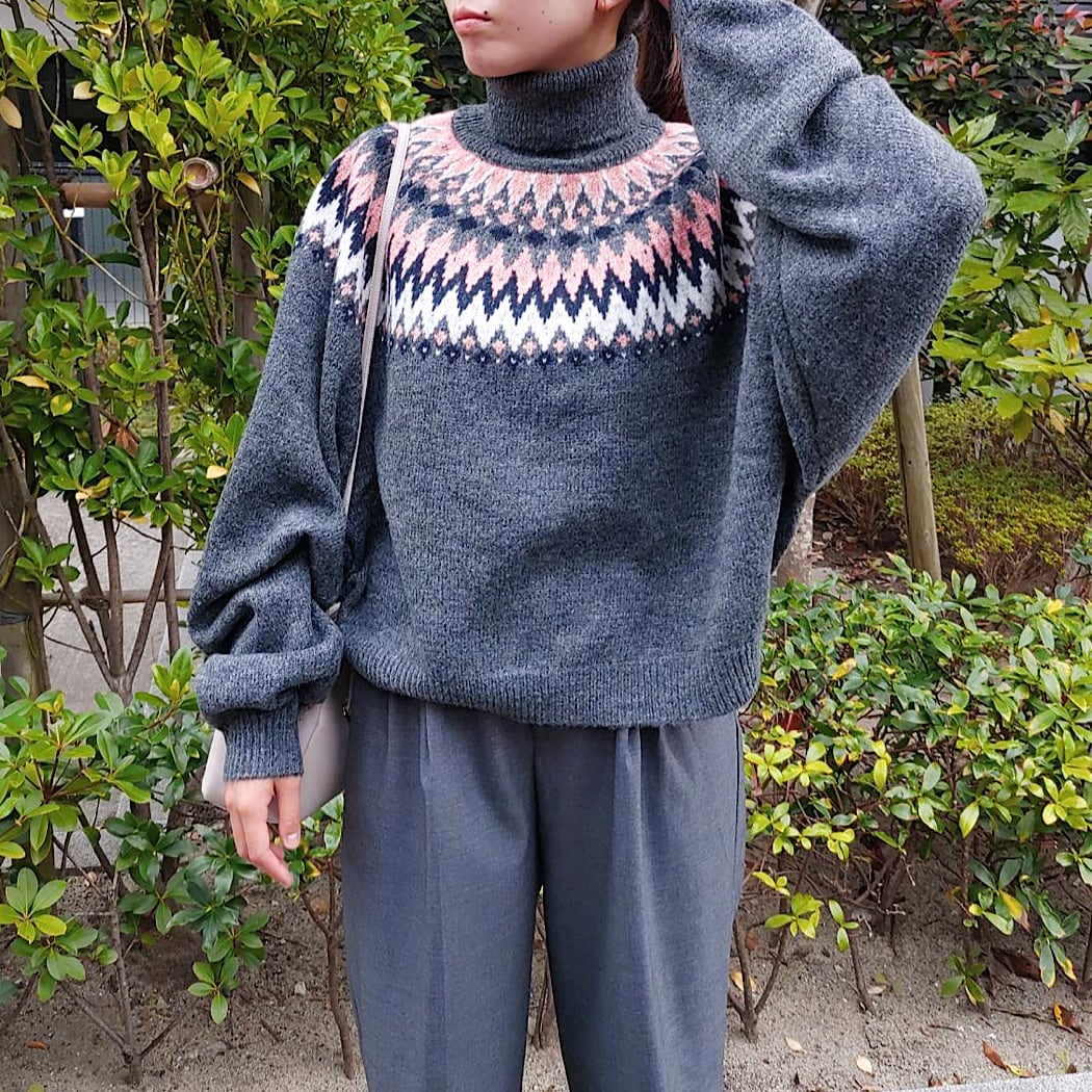 ノルディックタートルニット