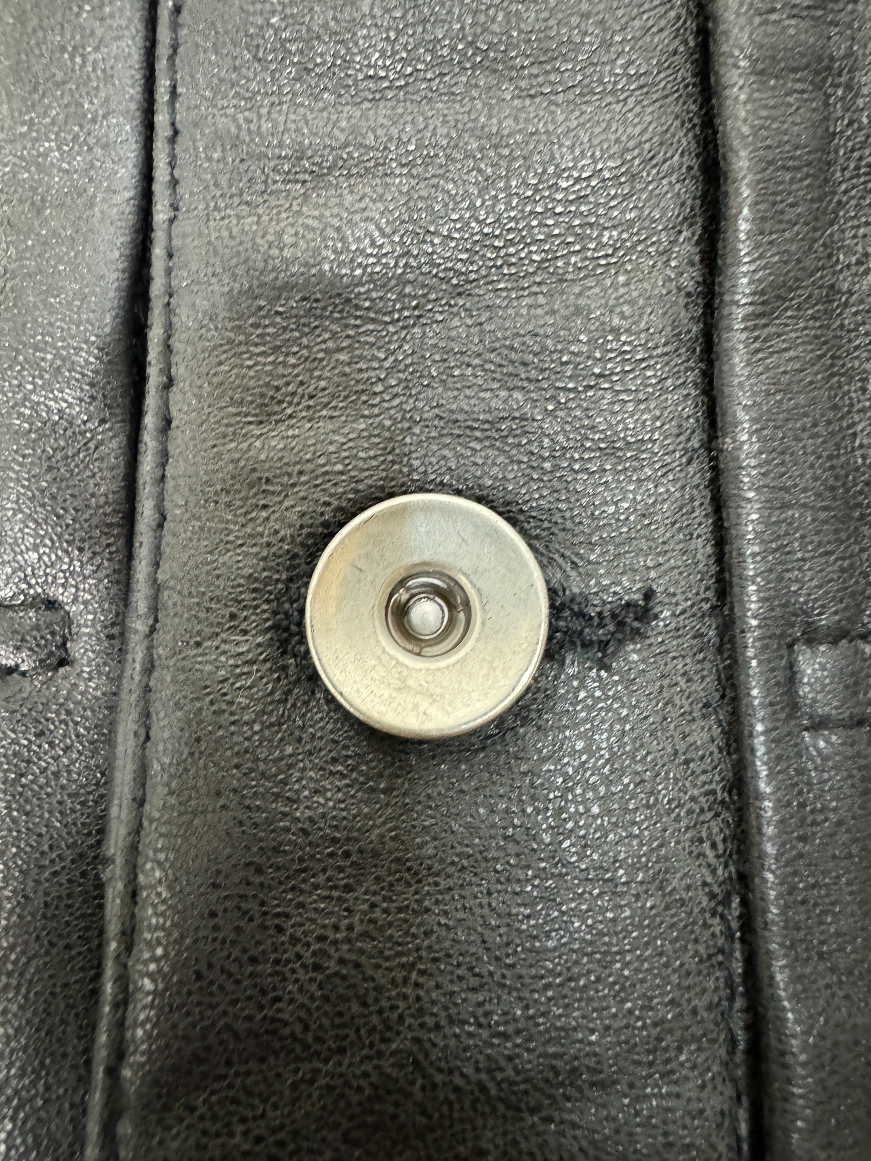 3POCKET 1st LEATHER JKT (Silver Button) | yoused