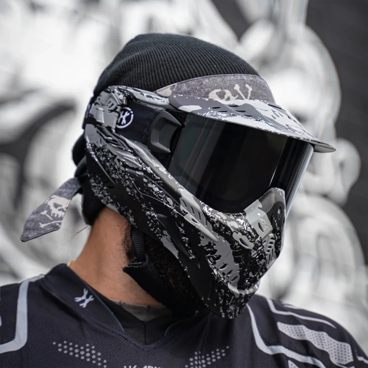 【HK Army】HSTL Goggle - Fracture BlackGrey フェイスガード【ブラックグレー】