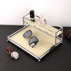 小物 収納 ラック 化粧品収納 2層 収納棚 メイクアップオーガナイザー アクセサリー 玄関 おしゃれ 北欧