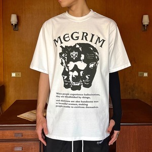 【DRIP2748】South Three Faces Design Logo Cotton Tee