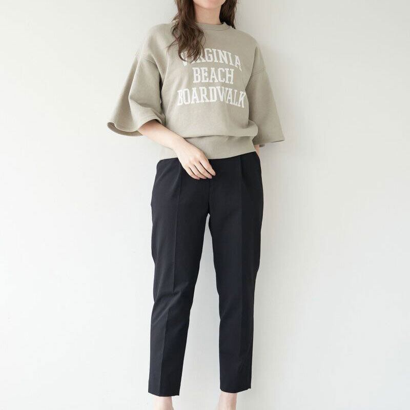 MICA&DEAL ロゴプリントフレアスリーブスウェットプルオーバー