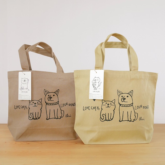 トートバッグ[Love cats, Love dogs.1]Ｓ カラー
