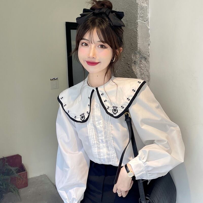 ホワイトシャツ スプリングオータムカラードレス ロング 春物 秋物 試着室93922081034