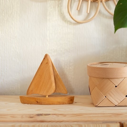 おふね型の木製ペーパースタンド／ナプキンホルダー | Etella