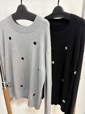 priority ドット刺繍ニット　57117