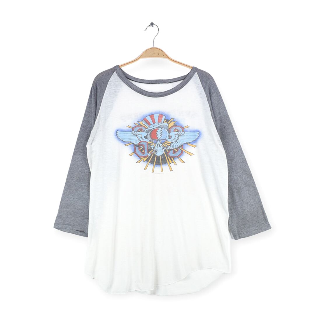 80s グレイトフルデッド ヴィンテージTシャツ SUMMER TOUR '82 リックグリフィン スカルウイング  ロックTシャツ バンドTシャツサイズL 古着 @AAA1599