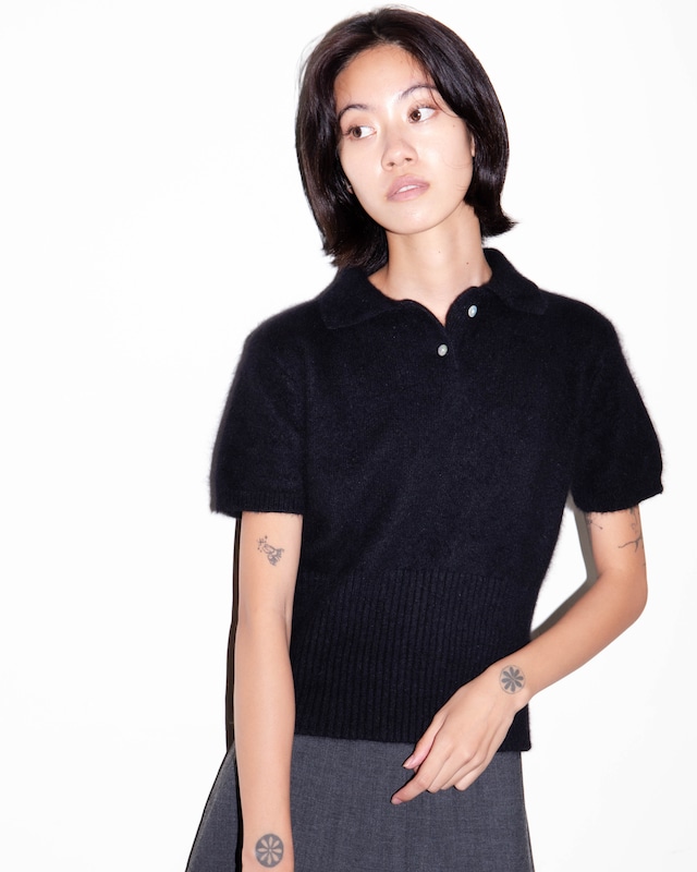 1990s angora knit polo