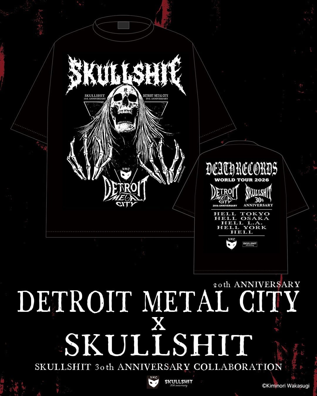 XL SKULLSHIT デトロイト・メタル・シティ Tee クラウザーⅡ世 SKULLSHIT × デトロイト・メタル・シティ コラボレーション Tee