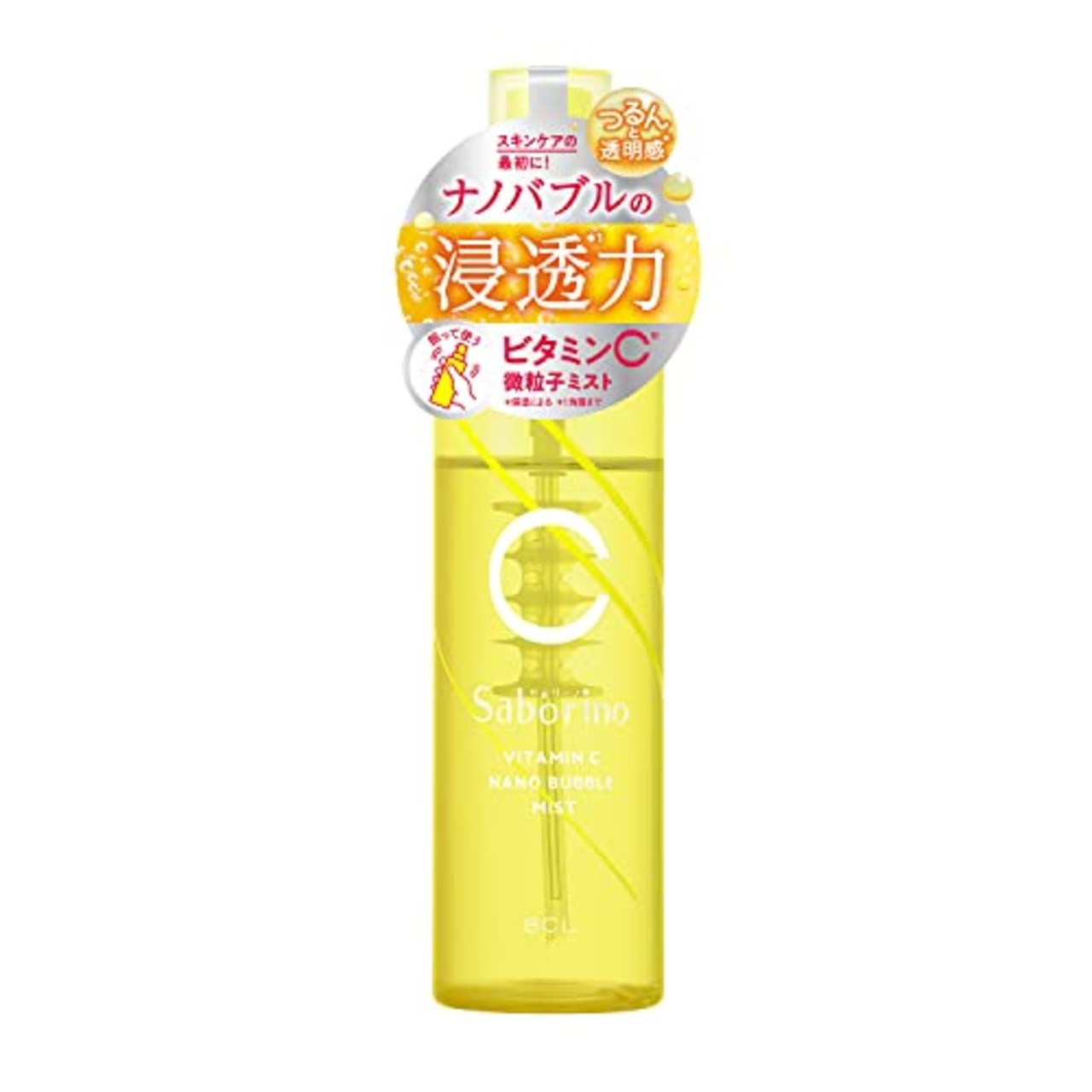 サボリーノ ナノバブルスプレーC【ナノバブルでつるんと透明感ビタミンC微粒子ミスト】導入化粧水+美容液の2in1
