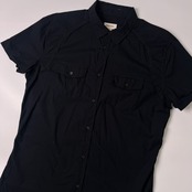 DIESEL ディーゼル デザイン 半袖ワークシャツ XL/ブラック