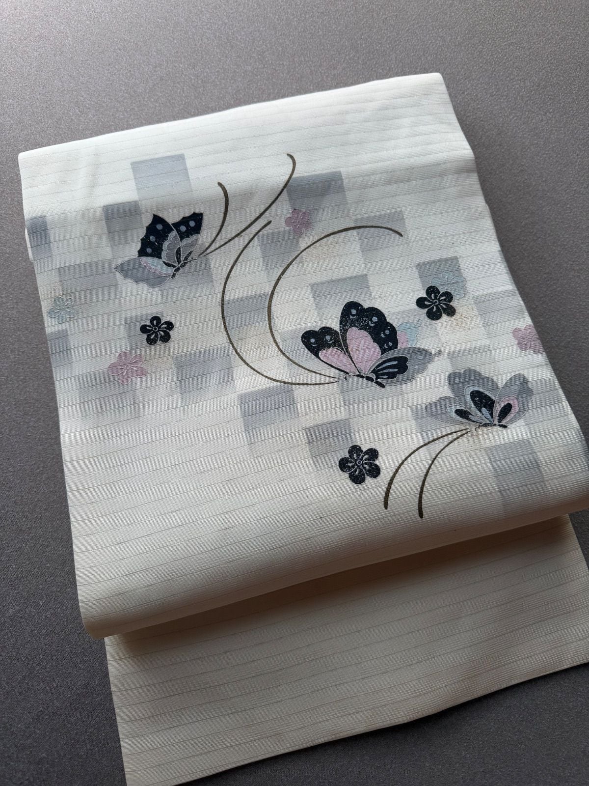 名古屋帯 ひげ紬 花 作家もの | ゆきもの屋