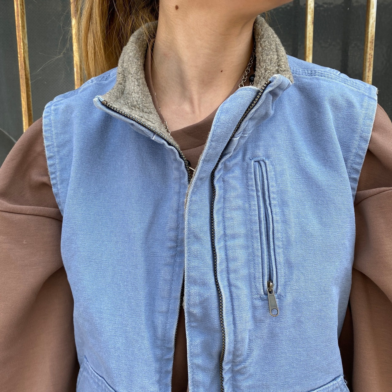 Carhartt カーハート ダック地 ハイネック ワークベスト ボアライナー 