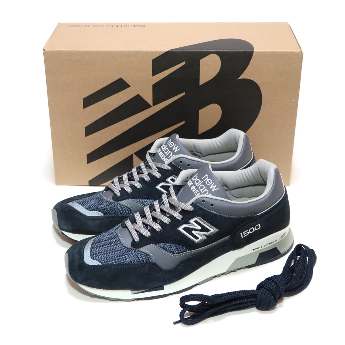 New Balance Made in UK 1500グレー/ネイビー 25cm レディースサイズ NEW BALANCE U1500PNV MADE IN UK NAVY/GRAY SUEDE