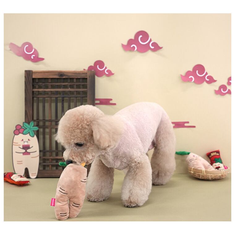 korai ninjin toy set / ペット 犬 おもちゃ ノーズワーク おやつ隠し 噛む カシャカシャ 知育玩具 鳴き笛入り 音が鳴る 可愛い わんちゃん おもちゃ ストレス解消 韓国 ペット用品 小型犬 中型犬
