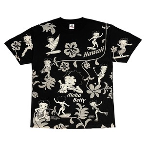BETTY BOOP 1998 ALOHA HOLLYWOOD HALL OF FAME AOP T-SHIRT SIZE L (USED)