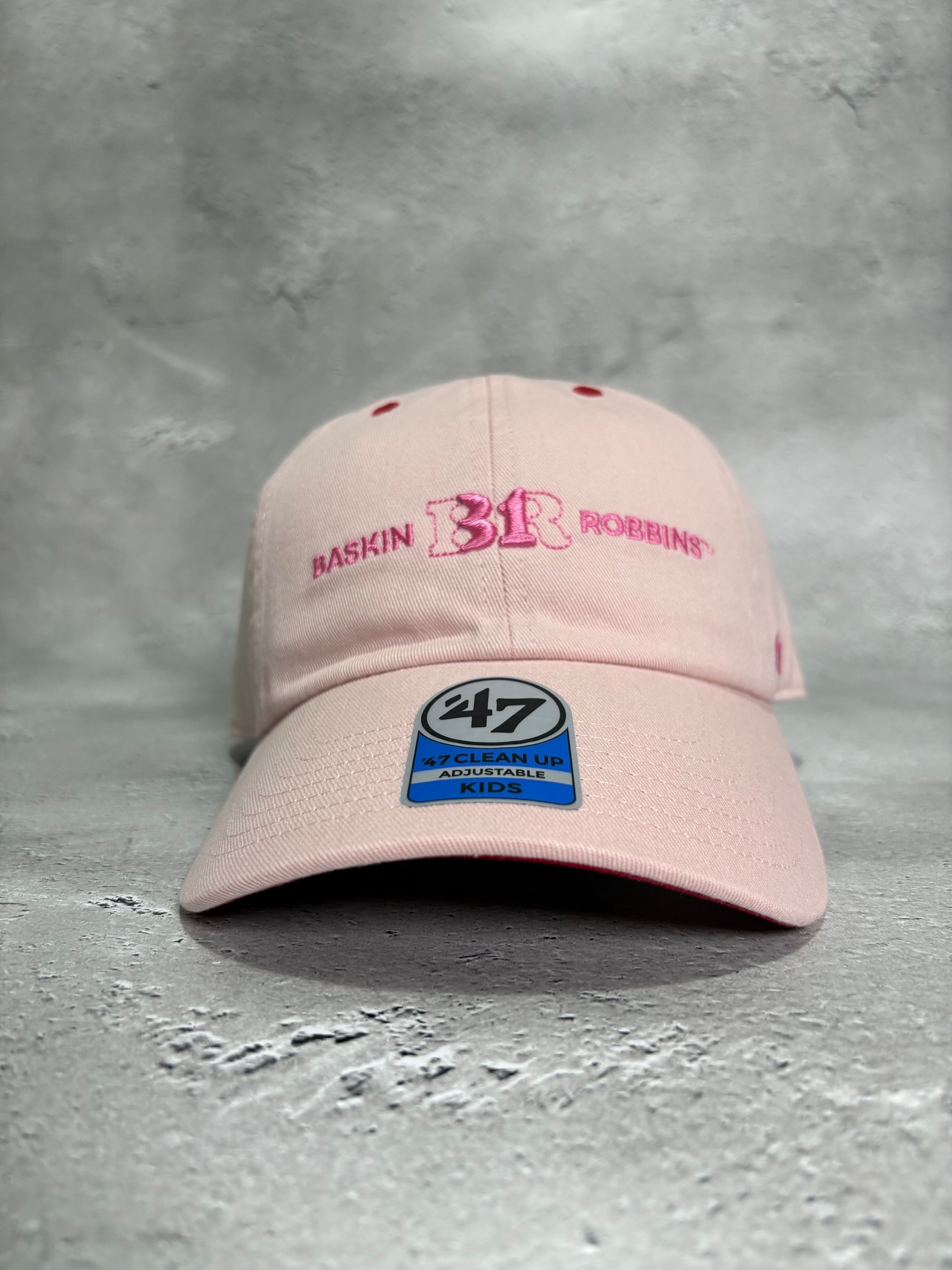 kids '47 CLEAN UP/クリーンナップ  サーティワン アイスクリーム コラボ キャップ 31 ベリーベリーストロベリー  キッズサイズ ピンク