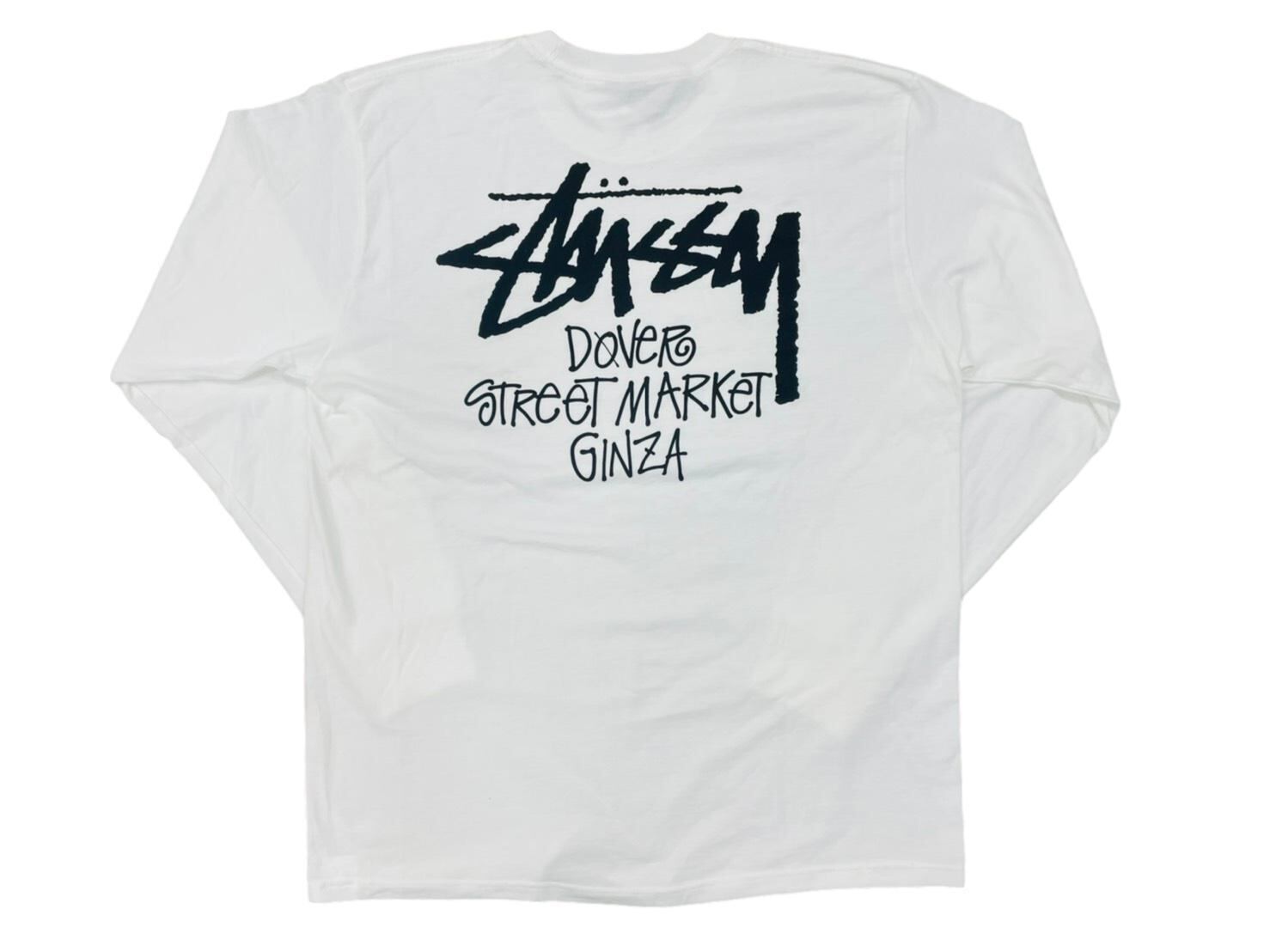 STUSSY STOCK DSM GINZA Ho20 LS TEE WHITE LARGE 45KA2307 | BRAND 
