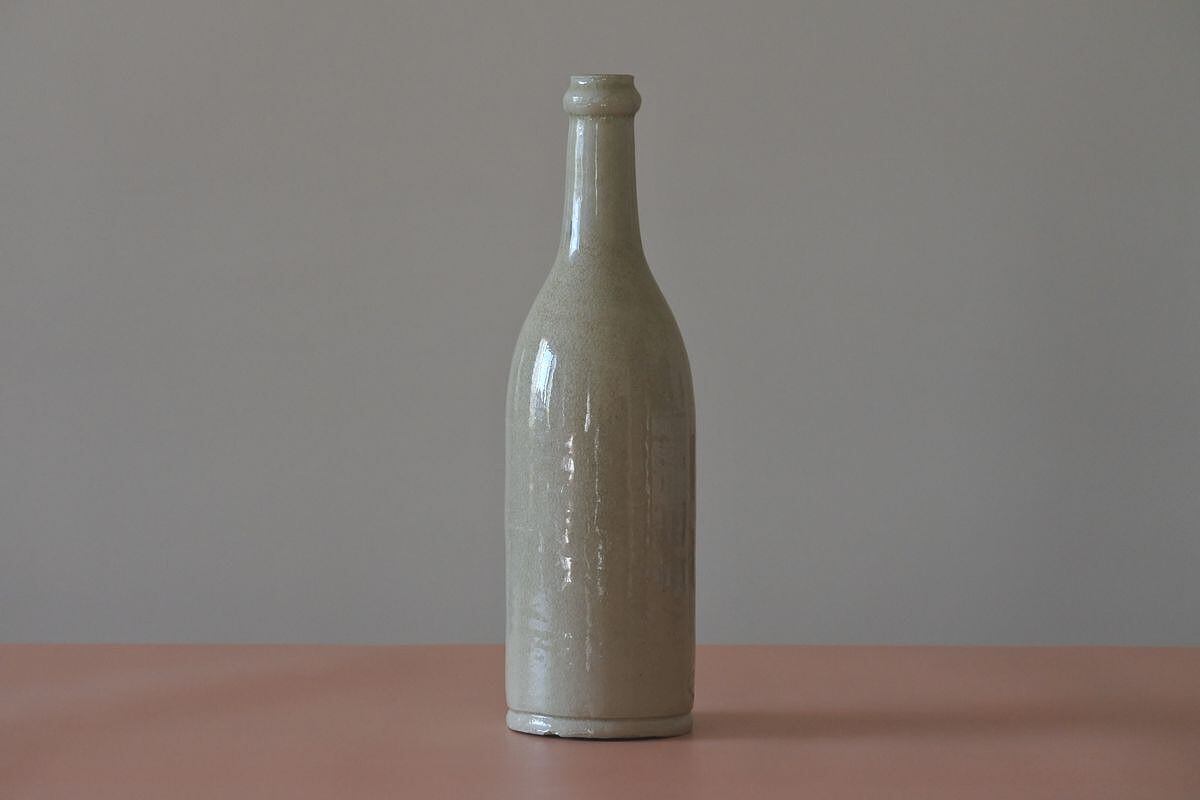19th C. French Stoneware Cider Bottle C