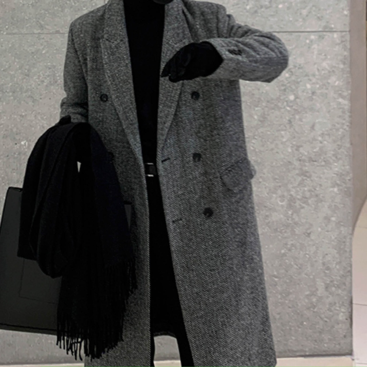 ヘリンボーンチェスターコート　MT0080008