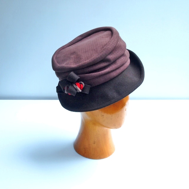 chapeliere sachi (帽子）16　（秋冬物）　ドレープ・クロッシェ・茶