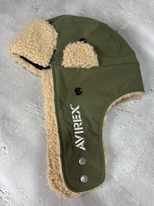 AVIREX / アヴィレックス　ボアフライトキャップ / ミリタリー トラッパーキャップ オリーブ 耳あて付き