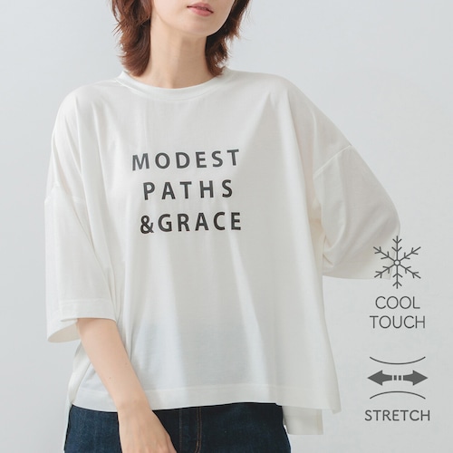 ゆったりロゴプリントTシャツ