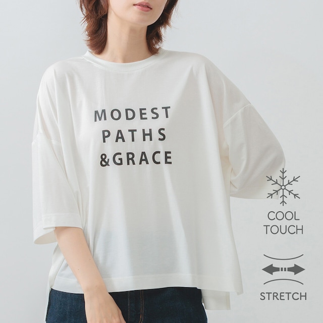 ゆったりロゴプリントTシャツ