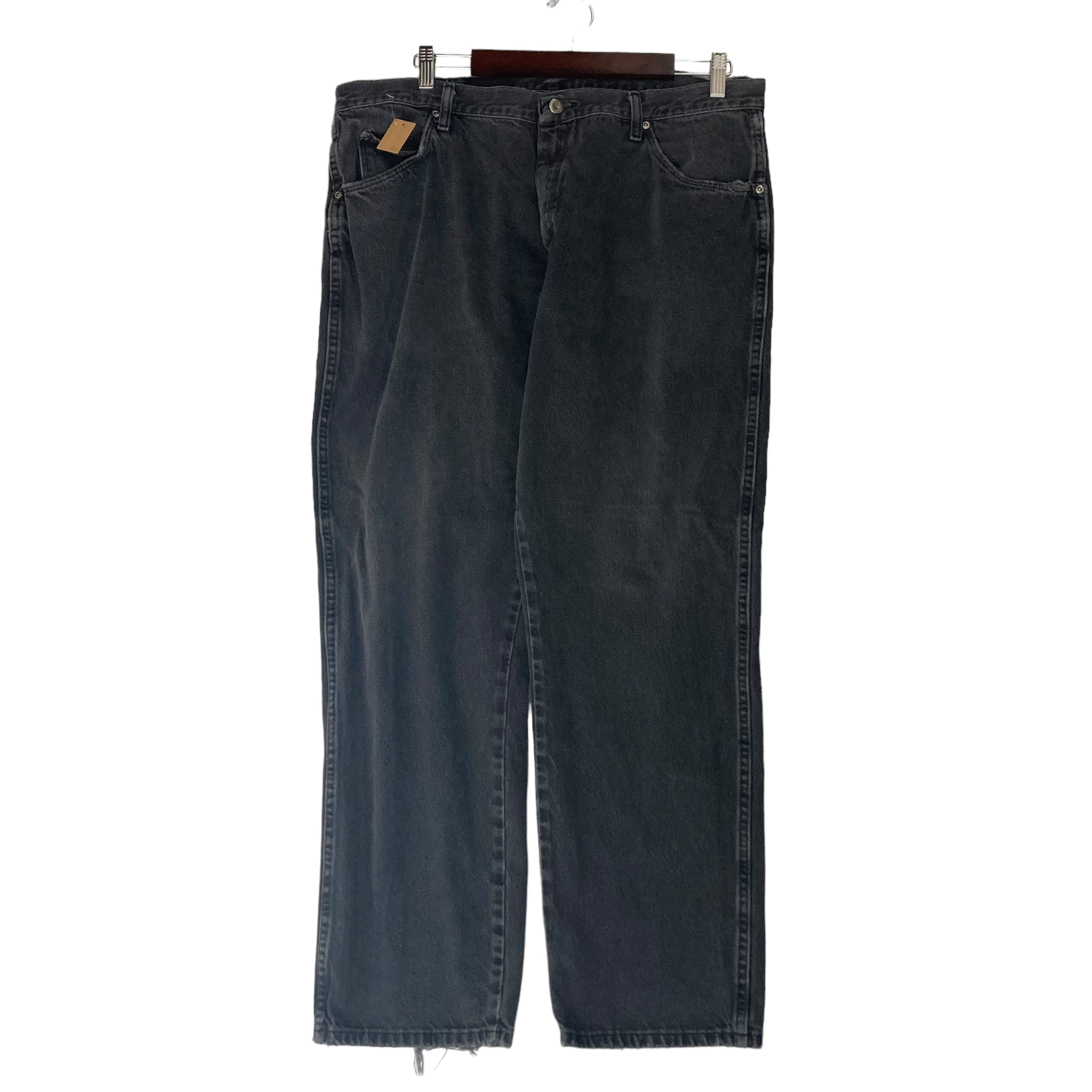 W40×L30】wrangler ブラックデニムパンツ 革パッチ | 古着屋OLDGREEN W40×L30】wrangler ブラックデニムパンツ 革パッチ | 古着屋OLDGREEN