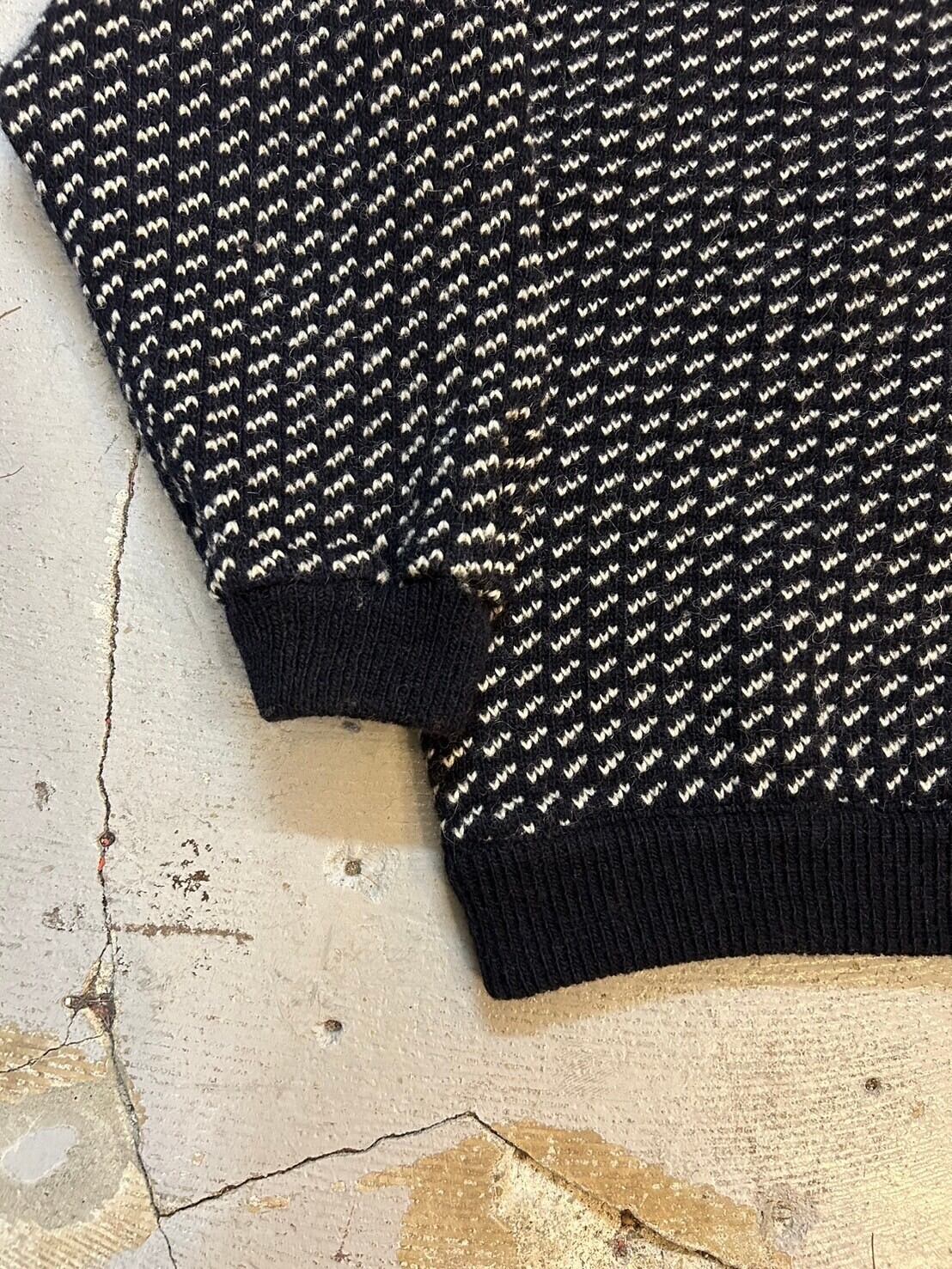 vintage 80's L.L.BEAN BIRDS EYE KNIT vintage clothing twoface