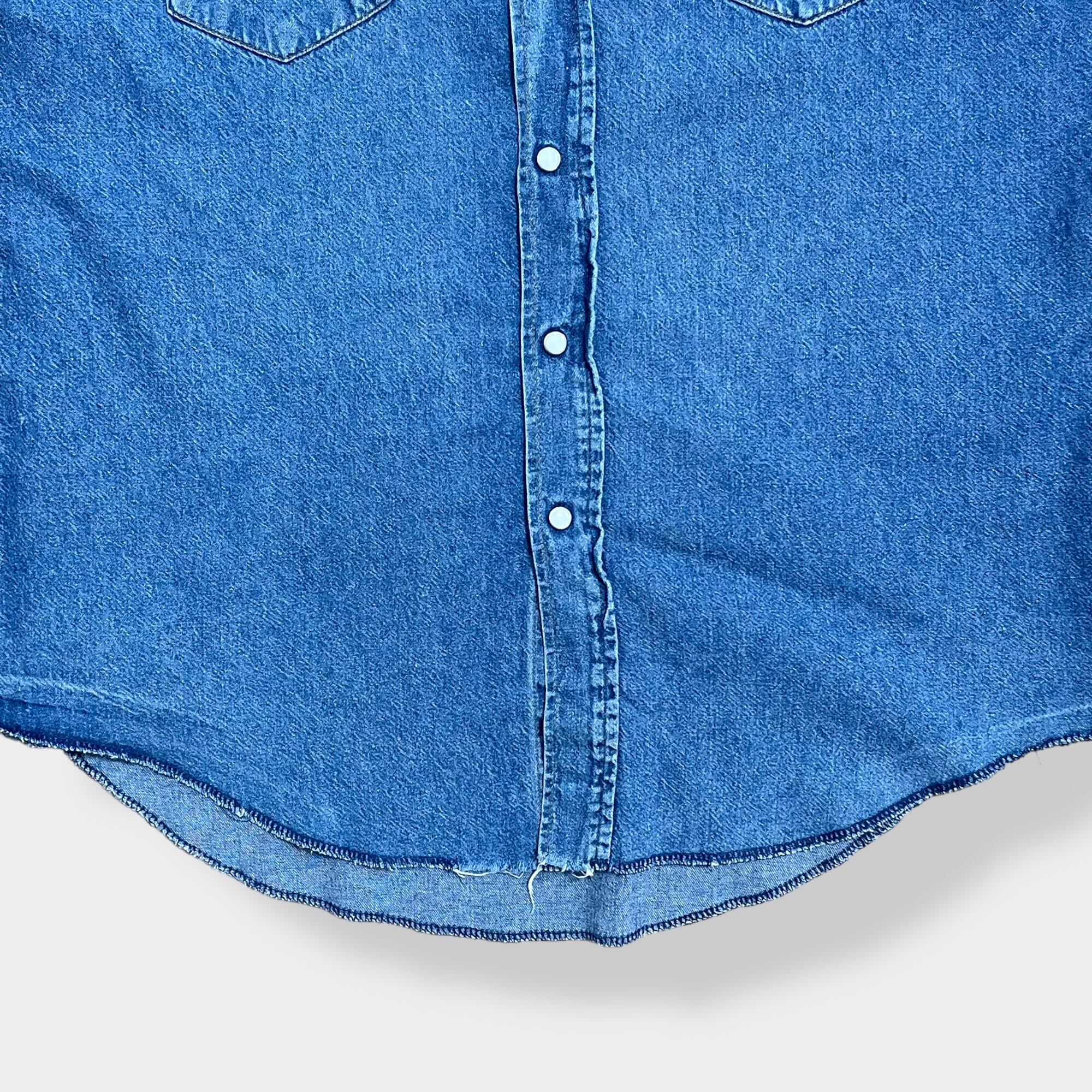 Wrangler】80s ウエスタンデニムシャツ デニムシャツ ウエスタンシャツ