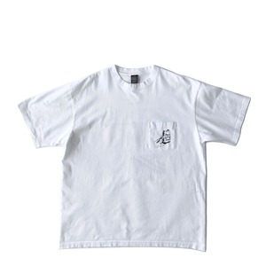 Mountain  ONE POKET T-SHIRT /  No wave I have Beer  / white