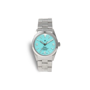 Naval Watch Produced By LOWERCASE FRXF008 (Turquoise Blue) Sweep Second Sec.hands Boys Oyster S/S 3 links Metal band